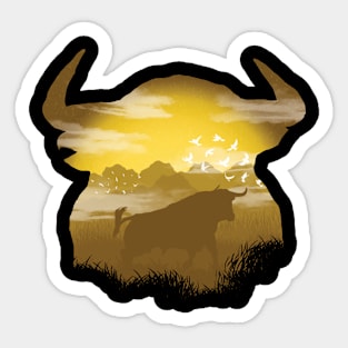 Taurus landscape Sticker